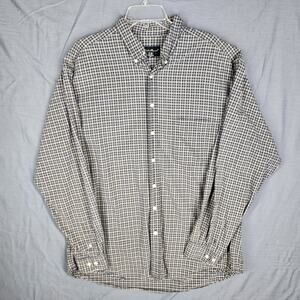 Eddie Bauer Men’s Tan Plaid XL Tall Long Sleeve Button Up Shirt